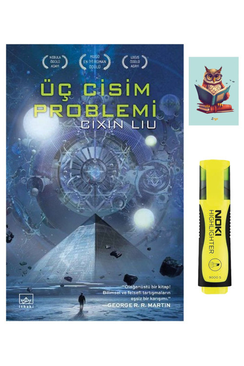 Dara Yayınları Üç Cisim Problemi - Cixin Liu - İthaki Yayınları - Sarı Fosforlu Kalem - Not Defter Seti