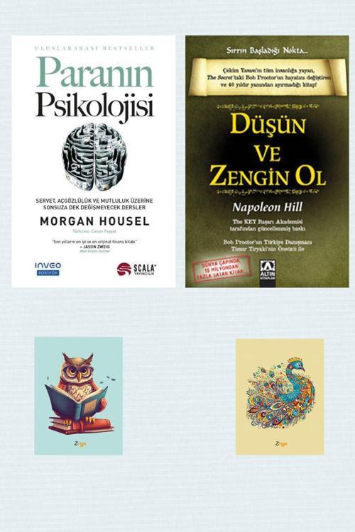 Scala Yayıncılık Paranın Psikolojisi - Morgan Housel - Düşün Ve Zengin Ol - Napoleon Hill - (2 Not Defterli)