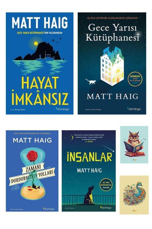 Dara Yayınları Gece Yarısı Kütüphanesi -İnsanlar -Hayat İmkansız- Zamanı Durdurmanın Yolları - Matt Haig (Defterli)