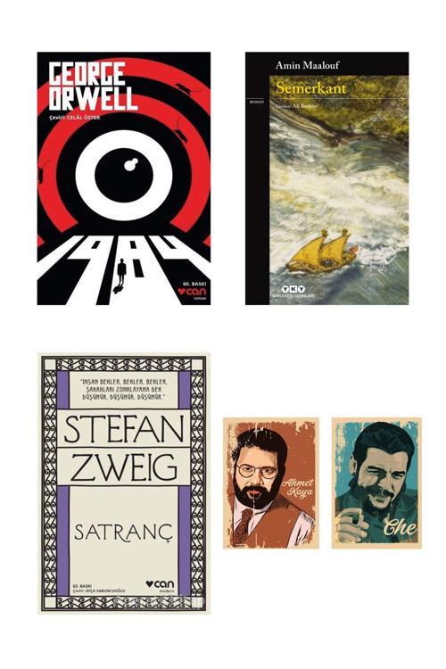 Dara Yayınları Semerkant Amin Maalouf - Satranç Stefan Zweig - 1984 George Orwell Romanları Seti