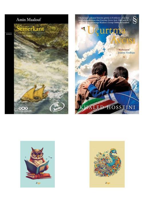 Dara Yayınları Uçurtma Avcısı - Khaled Hosseini - Semerkant - Amin Maalouf - Not Defterli Seti