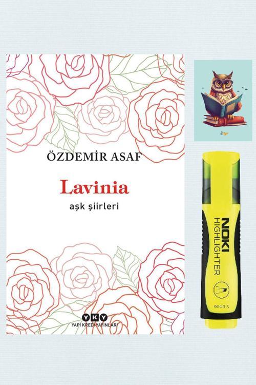 Yapı Kredi Yayınları Lavinia - Aşk Şiirleri - Özdemir Asaf- Sarı Fosforlu Kalem - Not Defter Seti