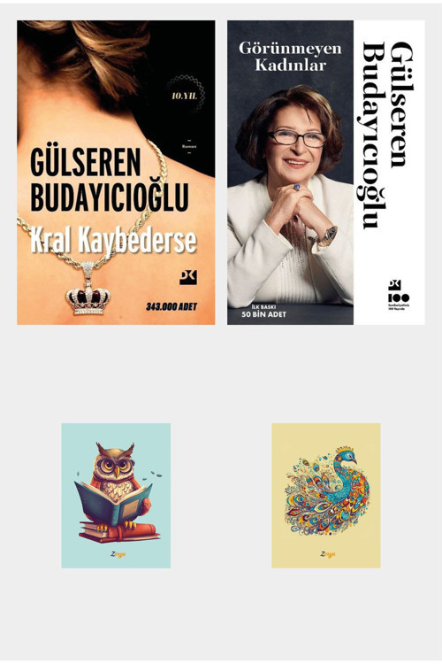 Dara Yayınları Gülseren Budayıcıoğlu Kitapları - Görünmeyen Kadınlar - Kral Kaybederse (2 Not Defterli)