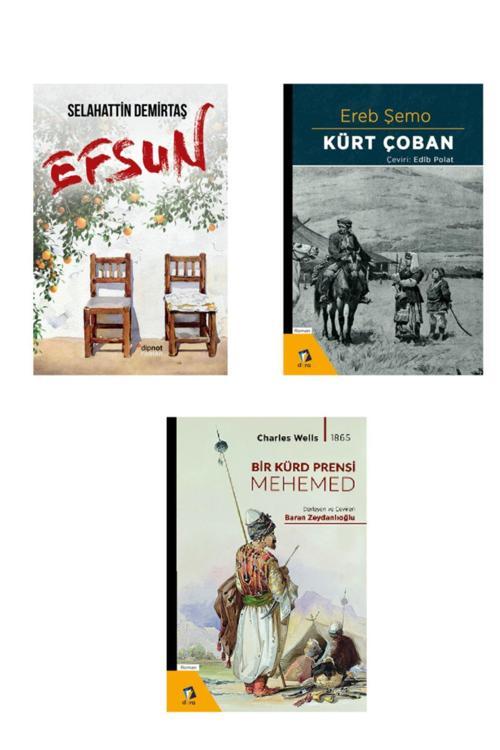 Dipnot Yayınları Selahattin Demirtaş Efsun - Kürt Çoban - Bir Kürd Prensi Mehemed Roman Seti
