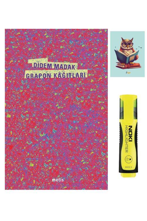 Metis Yayınları Grapon Kağıtları - Didem Madak - Sarı Fosforlu Kalem - Not Defter Seti
