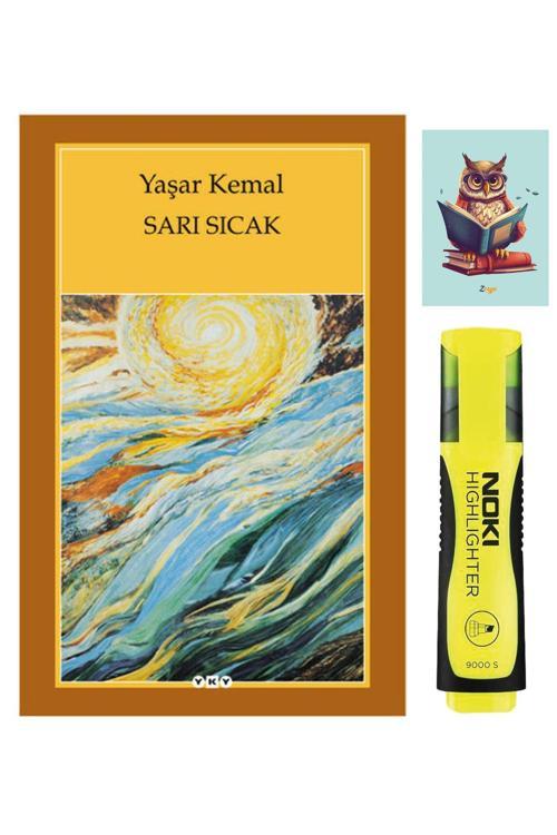 Yapı Kredi Yayınları Sarı Sıcak - Yaşar Kemal -9789750807473 - Sarı Fosforlu Kalem - Defterli Seti