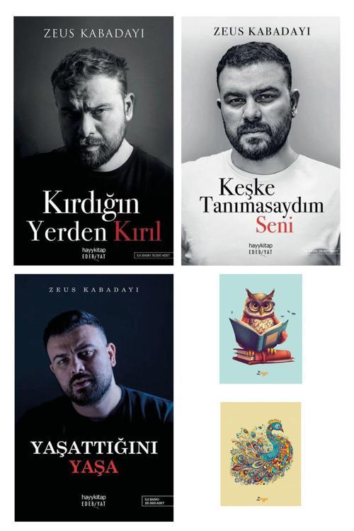 Dara Yayınları Zeus Kabadayı Kitapları - Keşke Tanımasaydım Seni - Kırdığın Yerden Kırıl (3 Kitap - 2 Not Defterli)