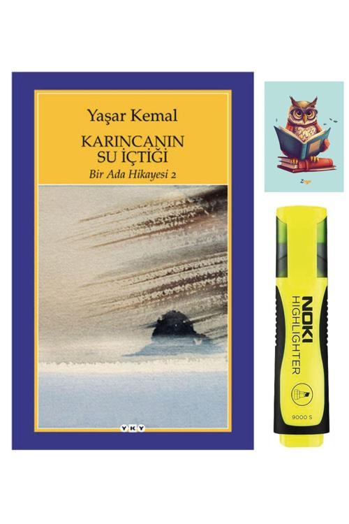 Yapı Kredi Yayınları Bir Ada Hikayesi 2 - Karıncanın Su İçtiği - Yaşar Kemal - Yky - Sarı Fosforlu Kalem - Defterli Seti