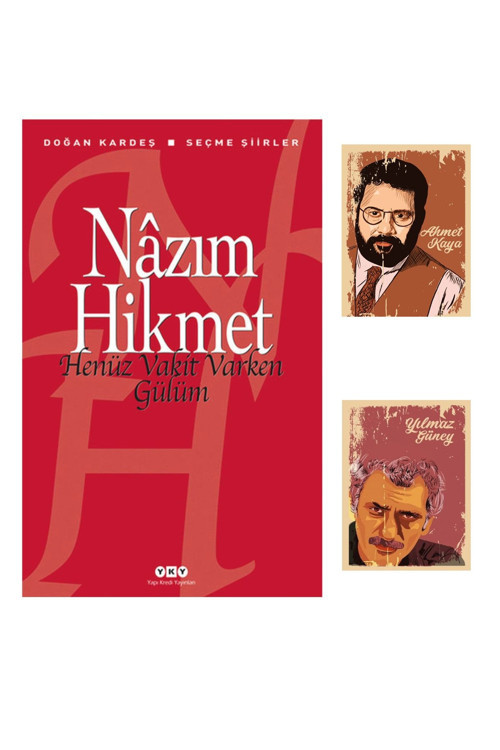 Dara Yayınları Henüz Vakit Varken Gülüm - Nazım Hikmet - Şiir Seti - Yılmaz Güney Ahmet Kaya Not Defterli