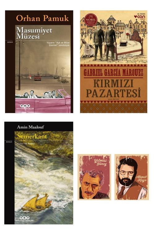 Dara Yayınları Masumiyet Müzesi Orhan Pamuk-Semerkant Amin Maalouf-Kırmızı Pazartesi G. G. Marquez Defterli Seti