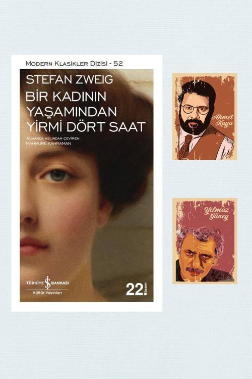 Dara Yayınları Bir Kadının Yaşamından Yirmi Dört Saat -Stefan Zweig-Roman Seti-Yılmaz Güney Ahmet Kaya Not Defterli