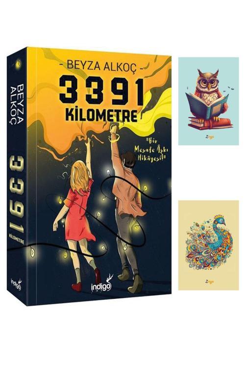 Dara Yayınları 3391 Kilometre - Beyza Alkoç Romanları - 9786052361832 Sarı Fosforlu Kalem - Not Defterli Seti