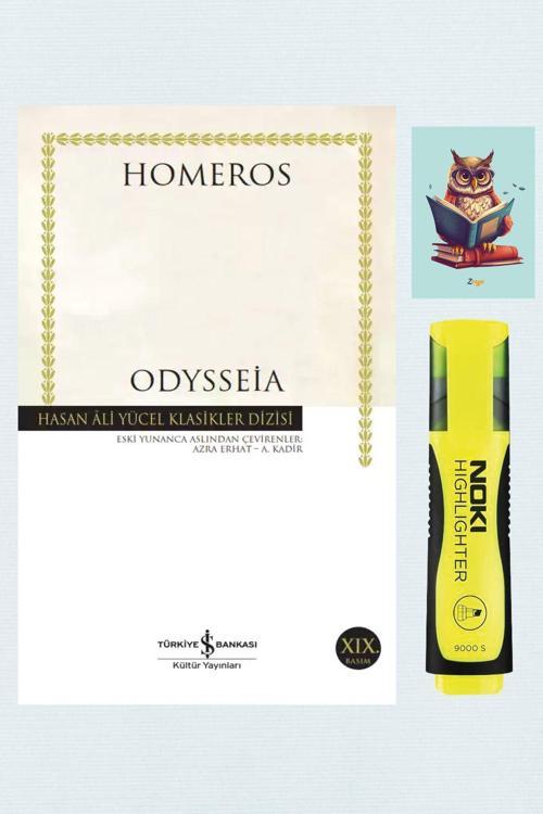 Dara Yayınları Odysseia - Hasan Ali Yücel Klasikleri - Homeros 9786053321057 - Sarı Fosforlu Kalem - Defterli Seti