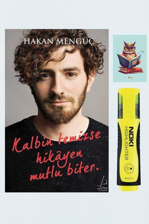 Dara Yayınları Kalbin Temizse Hikayen Mutlu Biter - Hakan Mengüç 9786053115199 Sarı Fosforlu Kalem - Defterli Seti