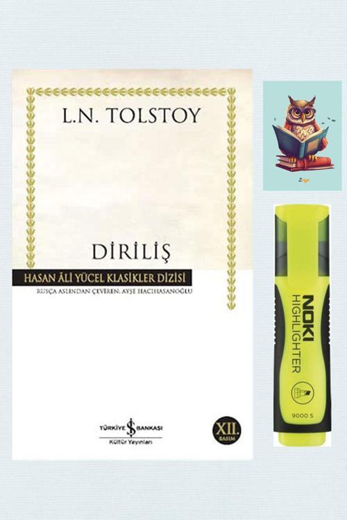 Dara Yayınları Diriliş - Hasan Ali Yücel Klasikleri - Tolstoy 9789944886666 Sarı Fosforlu Kalem - Not Defterli Seti