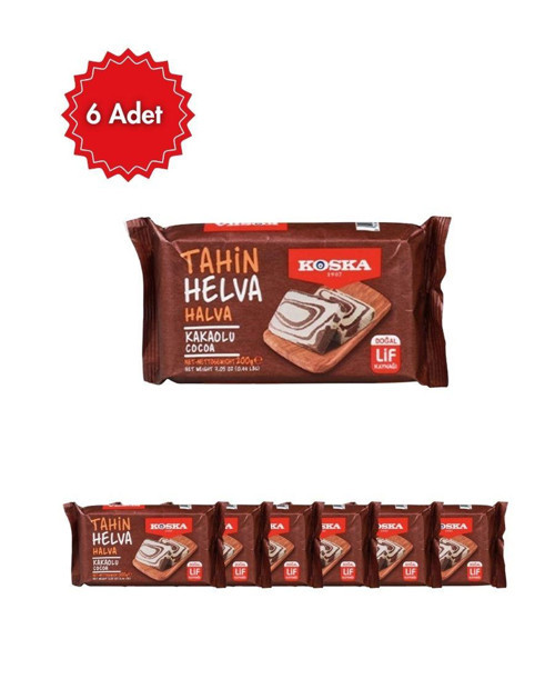 Koska Kakaolu Helva 500 Gr X 6 Paket (Ekonomik Avantaj Koli