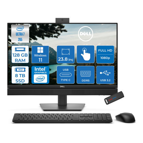 Dell Pro All-In-One Intel Core Ultra 7 265 5.3ghz 128GB Ddr5 8tb