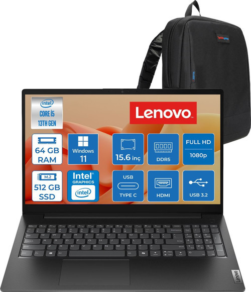 Lenovo V15 Gen5 Irl Intel Core I5 13420H 64GB Ddr5 512GB SSD UHD