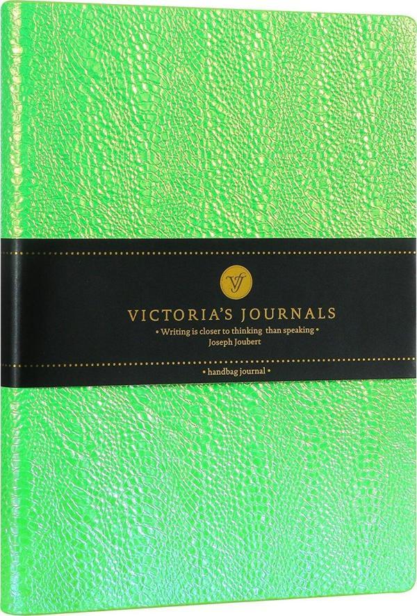 Victorias Journals Vj Not Defteri 14.8X21 cm Corva Esnek Kapak Yeşil 96 Yaprak Noktalı 209492 - Image 1