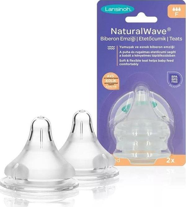 Lansinoh Natural Wave Biberon Emziği - Hızlı Akış - Image 1