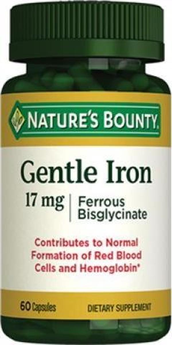 Nature's Bounty Gentle Iron 17 mg 60 Kapsul - Image 1