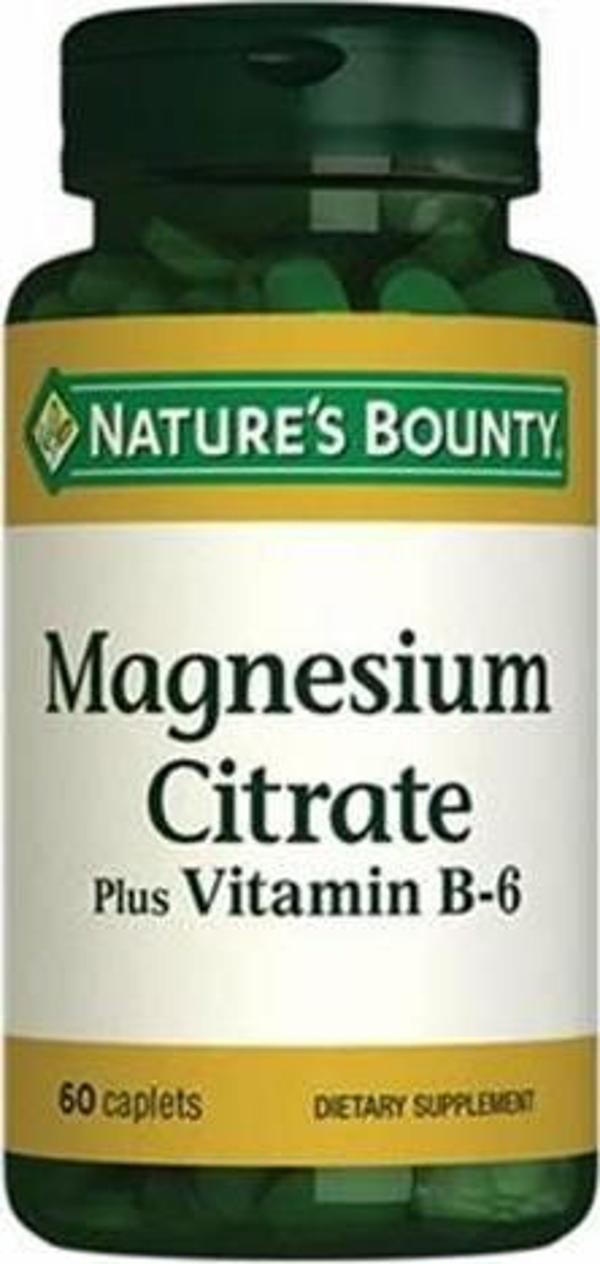 Nature's Bounty Magnezyum Sitrat Plus with Vitamin B6 60 Tablet - Image 1