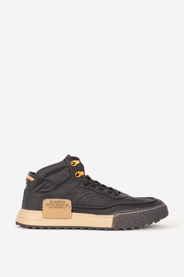 GUJA Erkek Yüksek Bilek Bağcıklı Sneaker GJ 501 SİYAH - Image 1