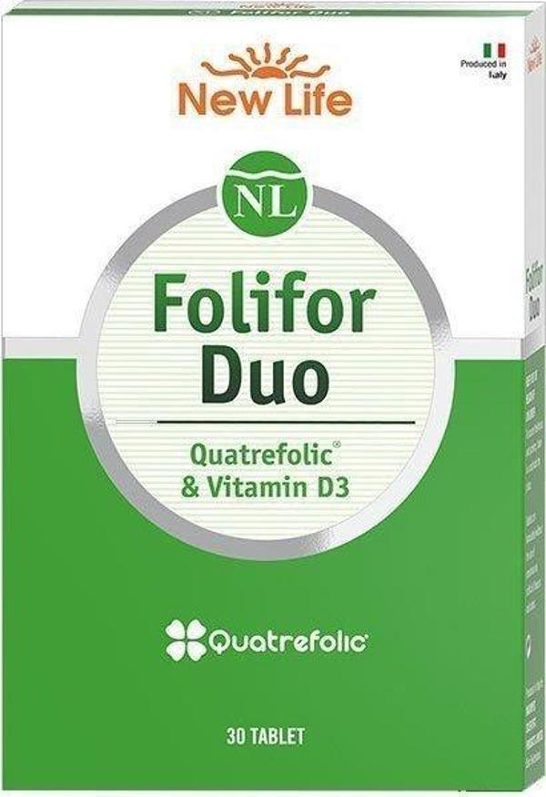 New Life Folifor Duo Vitamin D3 & Quatrefolic - 30 Tablet - Image 1