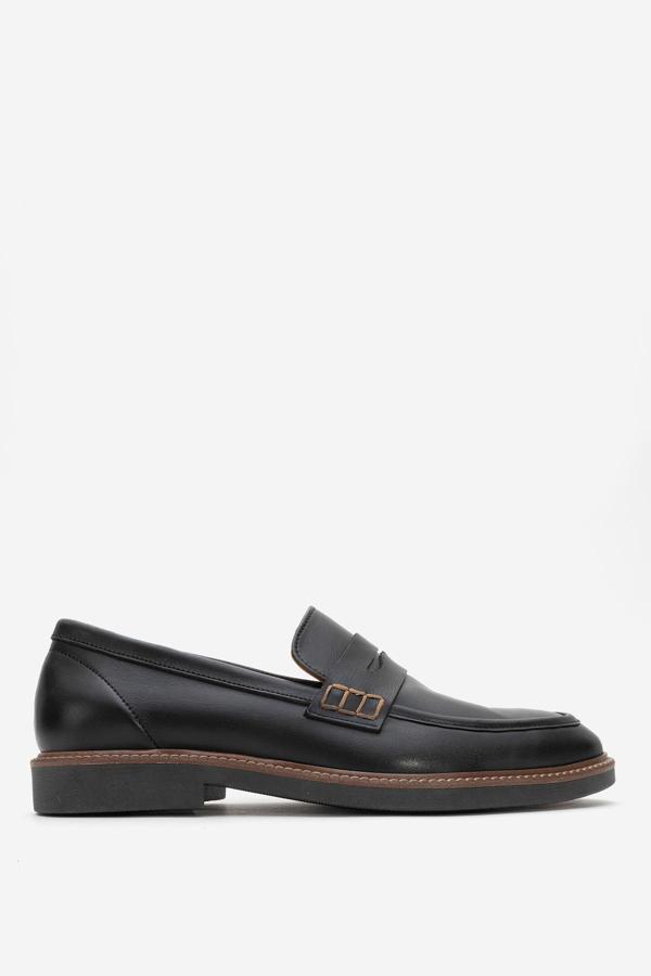 DERİCLUB Erkek Gerçek Deri Klasik Loafer FR 242025 SİYAH - Image 1