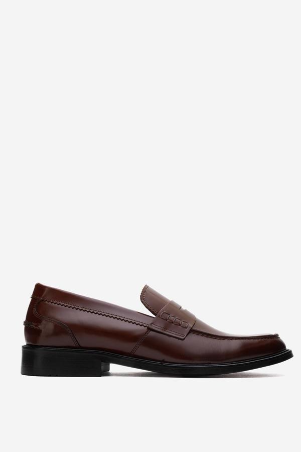 DERİCLUB Erkek Klasik Rugan Deri Loafer Gerçek Deri CR 2655 TABA - Image 1