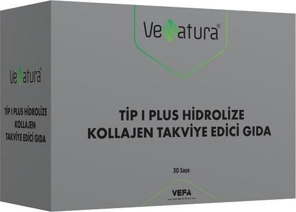 Venatura Tip 1 Plus Hidrolize Kollajen Takviye Edici Gıda 30 Saşe - Image 1