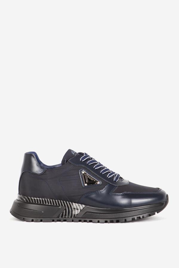 MARCOMEN Erkek Sneaker Kalın Taban Bağcıklı Casual Ayakkabı Gerçek Deri 19523 LACİVERT - Image 1