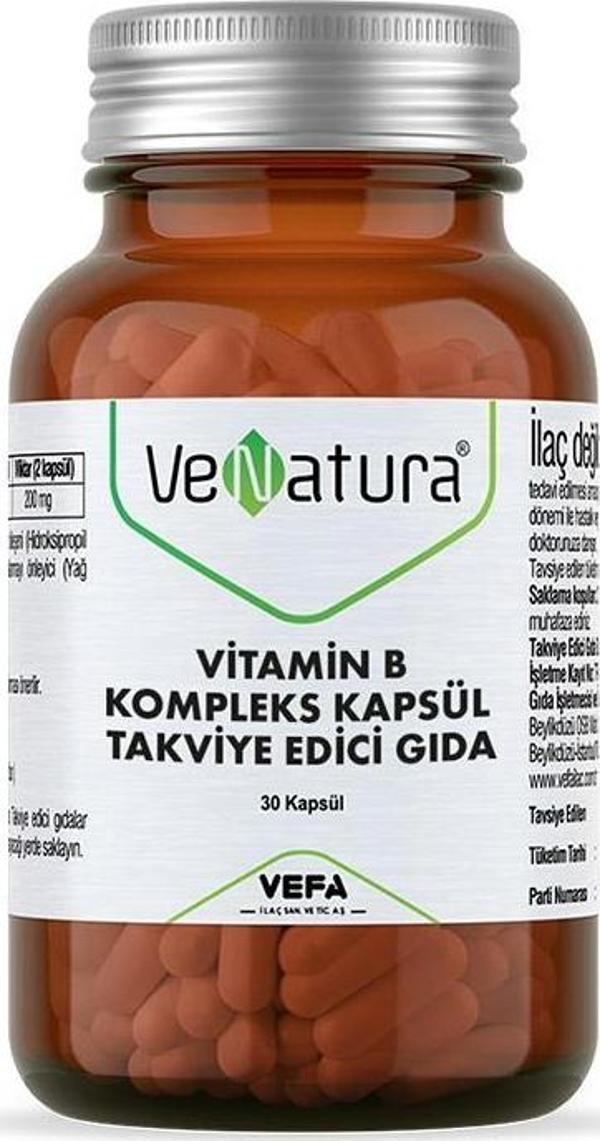 VeNatura Vitamin B Kompleks Kapsül Takviye Edici Gıda 30 Kapsül - Image 1