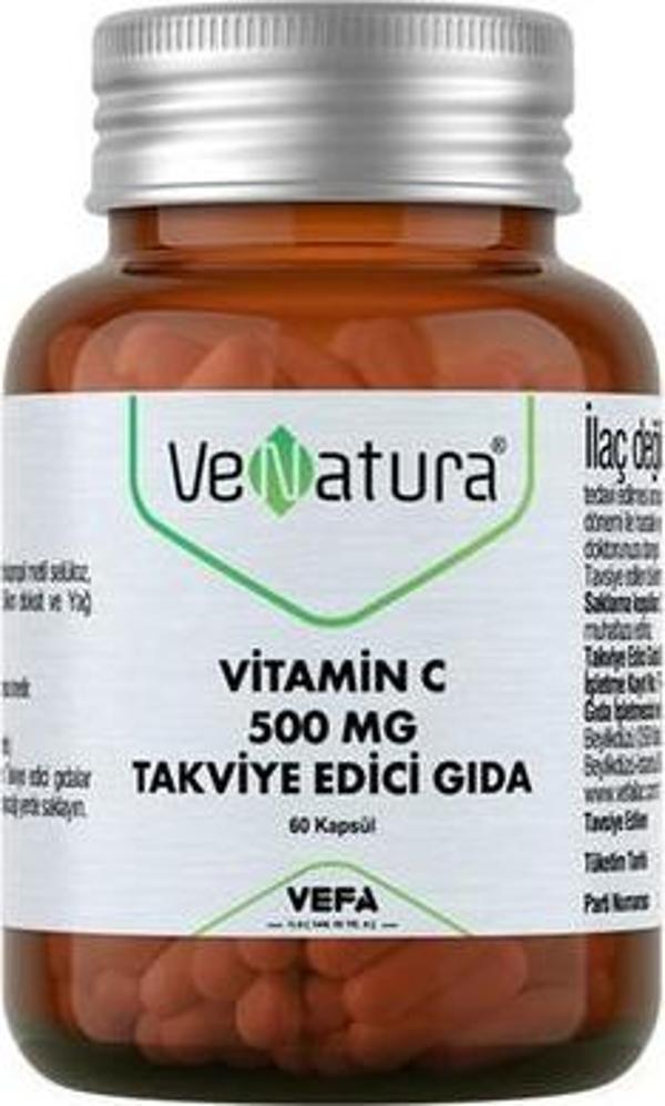 VeNatura Vitamin C 500 MG Takviye Edici Gıda 60 Kapsül - Image 1