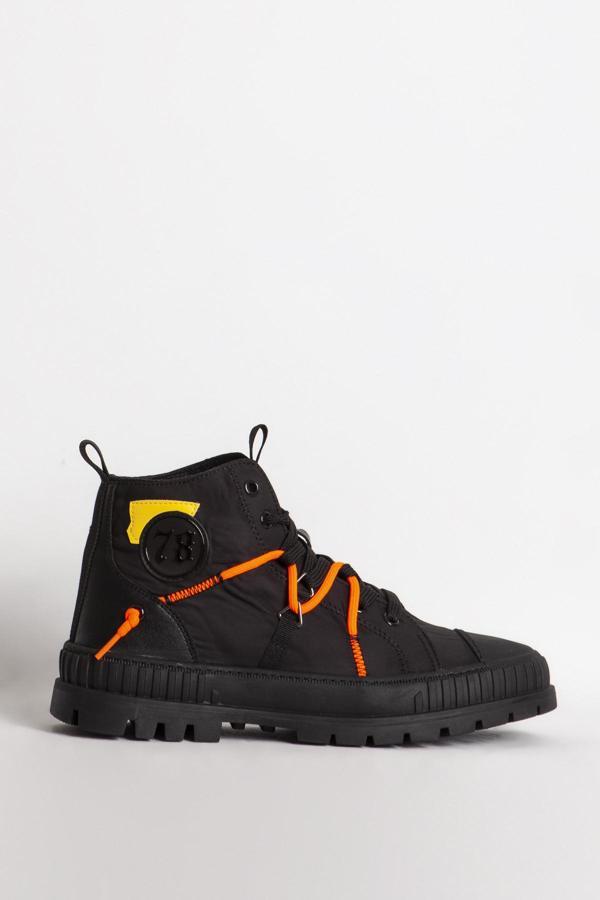 GUJA 490 Nakış Detaylı Erkek Sneaker SİYAH - Image 1