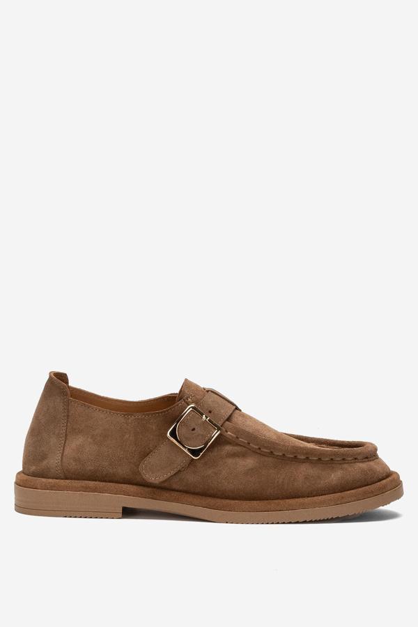 DERİCLUB Kadın Comfort Casual Ayakkabı Gerçek Deri RC 40228 TÜTÜN - Image 1