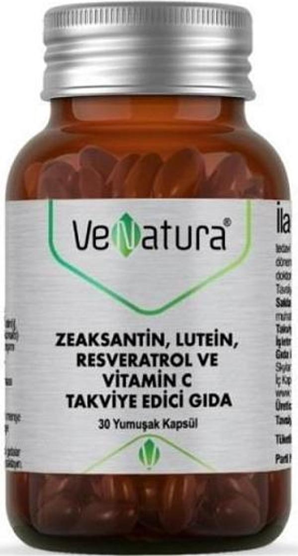 Venatura Zeaksantin Lutein Resveratrol Vitamin C 30 Yumuşak Kapsül - Image 1