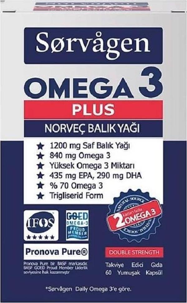 Sorvagen Omega 3 Plus Norveç Balık Yağı 60 Kapsül - Image 1