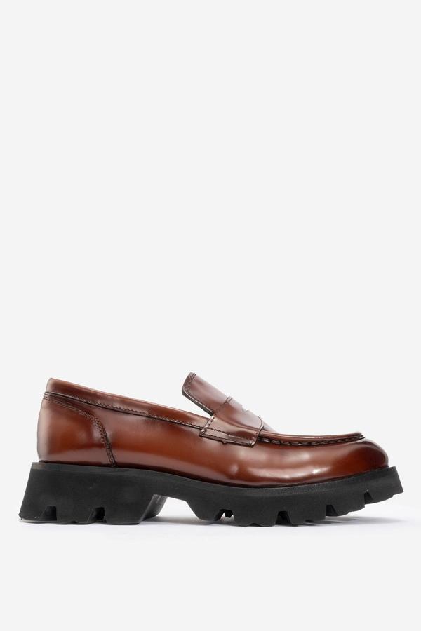 MARCOMEN Erkek Casual Kalın Taban Loafer Ayakkabı Gerçek Deri MC 20228 TABA - Image 1