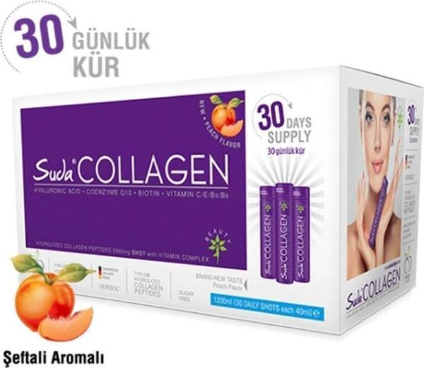 Suda Collagen Takviye Edici Gıda Şeftali Aromalı 30 x 40 ml - Image 1