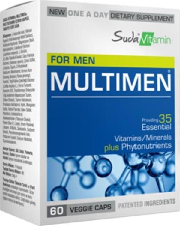 Suda Vitamin Multimen Mens Multivitamin 60 Bitkisel Kapsül - Image 1