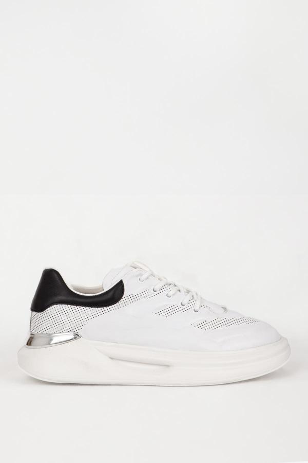 MARCOMEN Erkek Yüksek Taban Bağcıklı Sneaker Ayakkabı MC 17387 BEYAZ - Image 1
