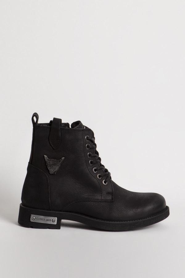 HAMMER JACK Erkek Kalın Taban Yıkama Nubuk Deri Bot HJ 102 15200M SİYAH - Image 1