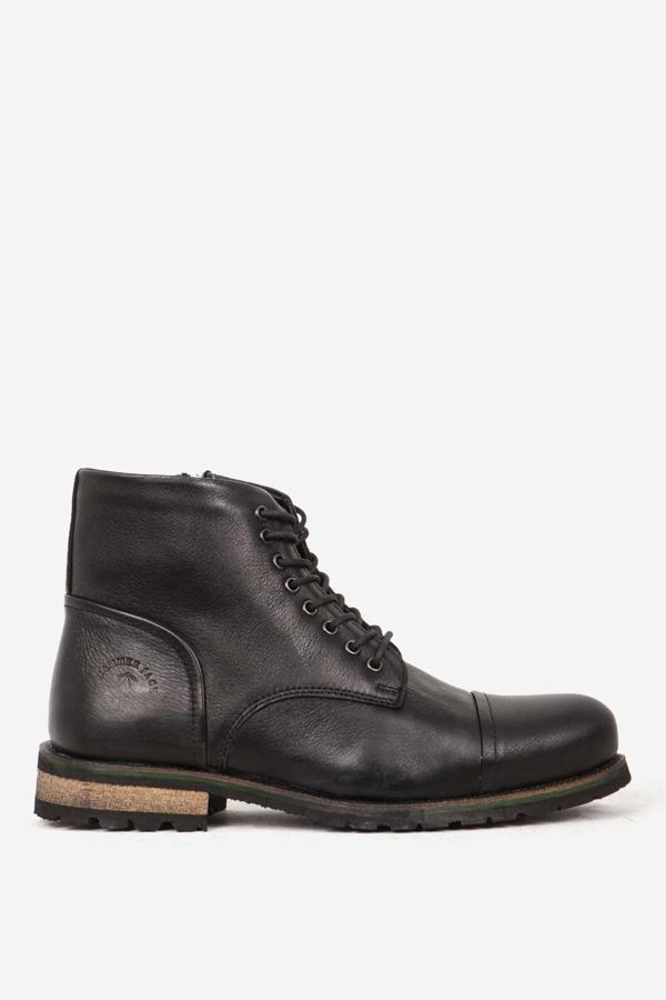 HAMMER JACK Erkek Bağcıklı Comfort Casual Bot Gerçek Deri HJ 17715 M SİYAH - Image 1