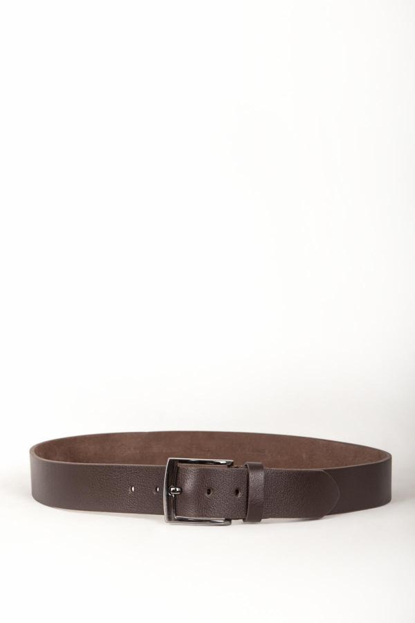 DERİCLUB Hakiki Deri 4.5cm Erkek Spor Kemer 514 KAHVERENGİ - Image 1