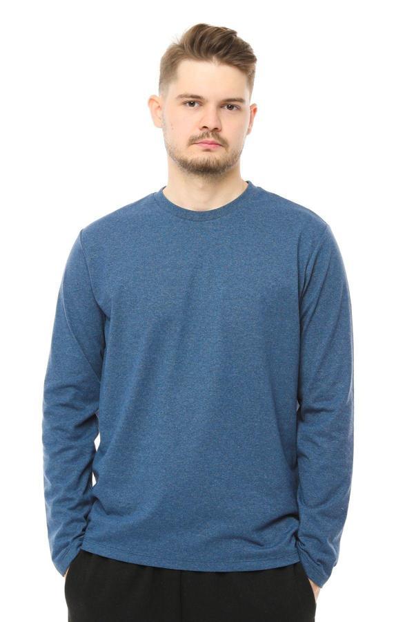 Defys Erkek Uzun Kollu Bisiklet Yaka Tişört İndigo - Image 1