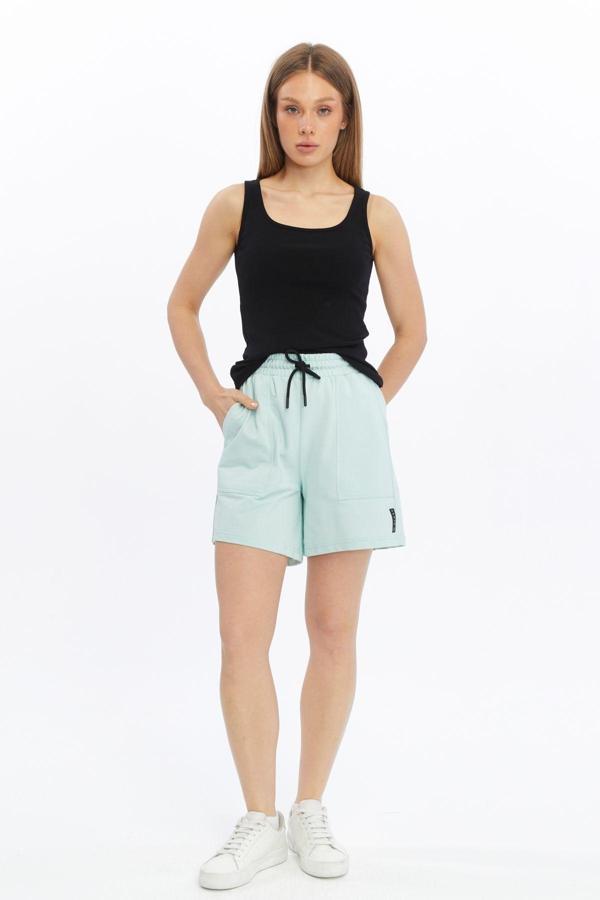 Defys Kadın Geniş Askılı Tişört Şort Takım - Image 1