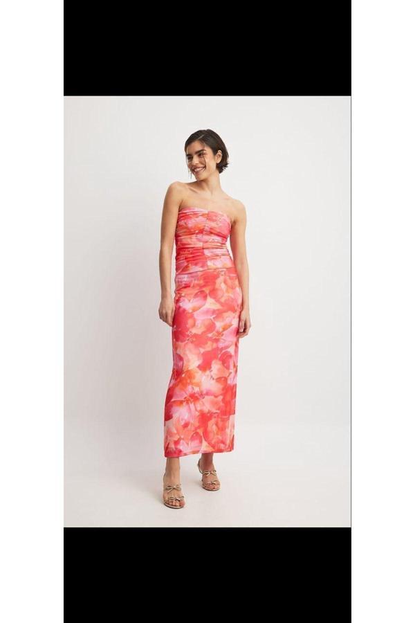 Vera Tekstil Kadın , Batik Desen , Astarlı Maksi Boy Tül Etek - Image 1