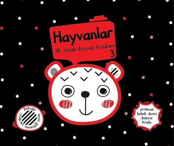 Hayvanlar 3 İlk Siyah Beyaz Kitabım - Yırtılmaz Kitap - Mega Kids Lab Yayınları - Image 1