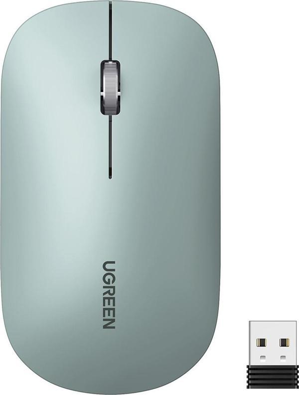 Ugreen 2.4Ghz Sessiz Tuşlu Kablosuz Optik Mouse Yeşil - Image 1